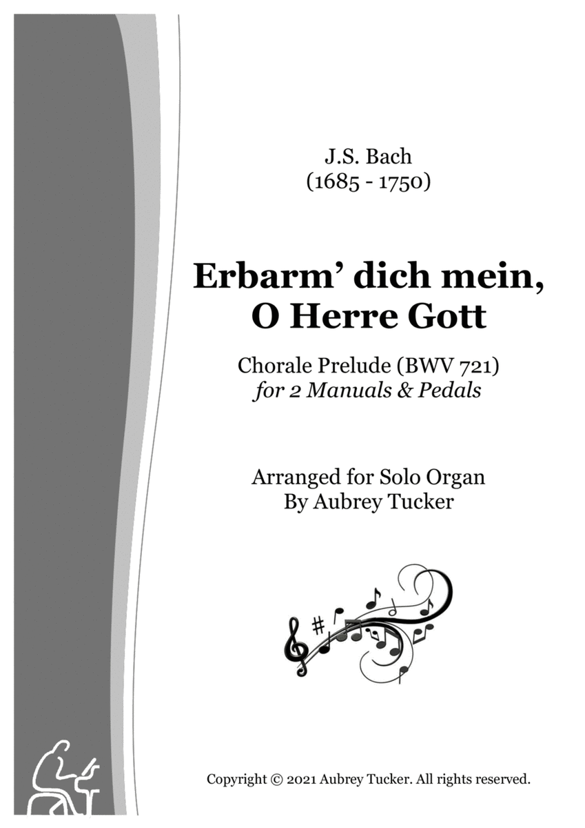 Organ: Erbarm' dich mein, O Herre Gott Chorale Prelude for 2 Manuals & Pedals (BWV 721) - J.S. Bach image number null