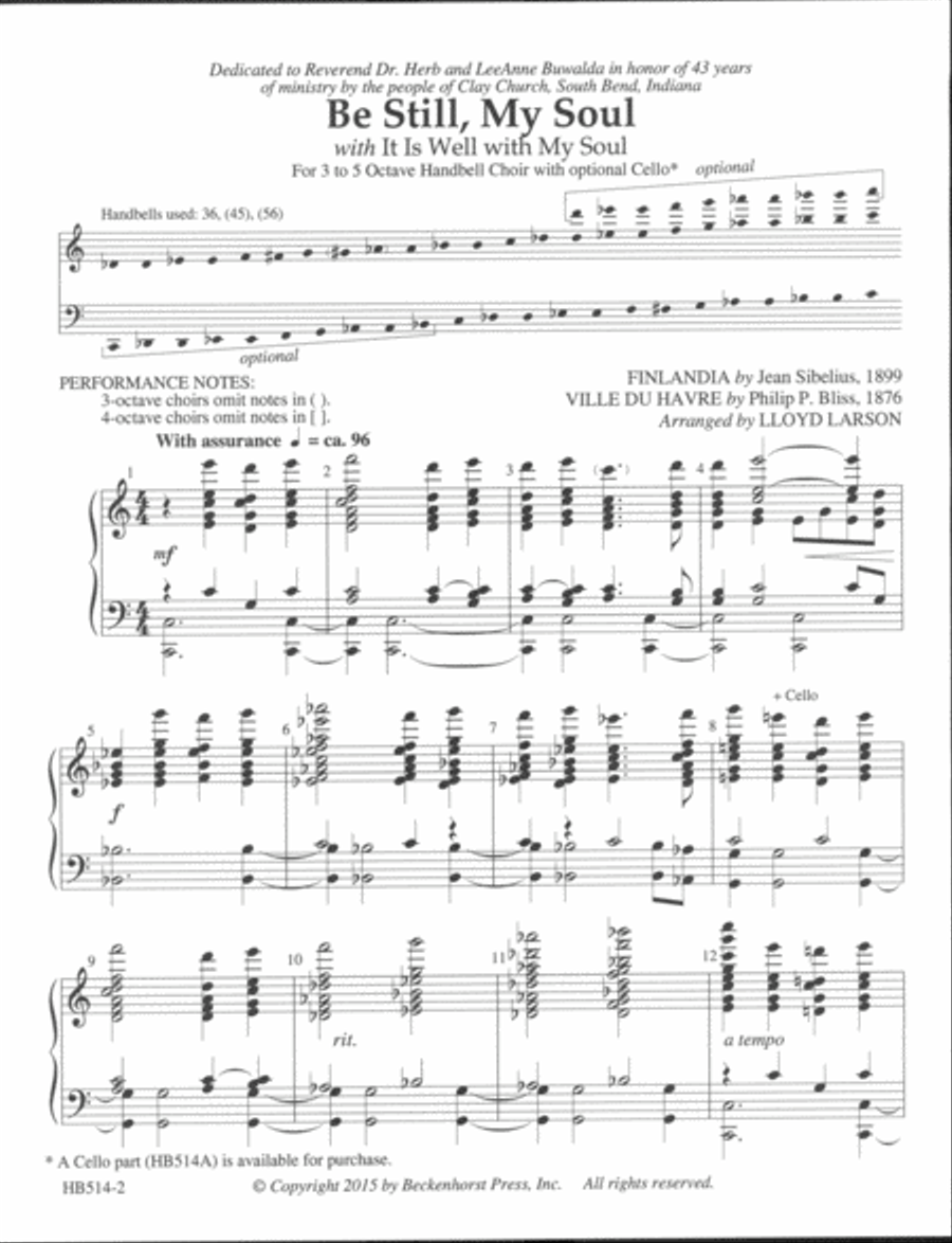 Be Still, My Soul - Larson 5-Octaves scores gallery preview page 2