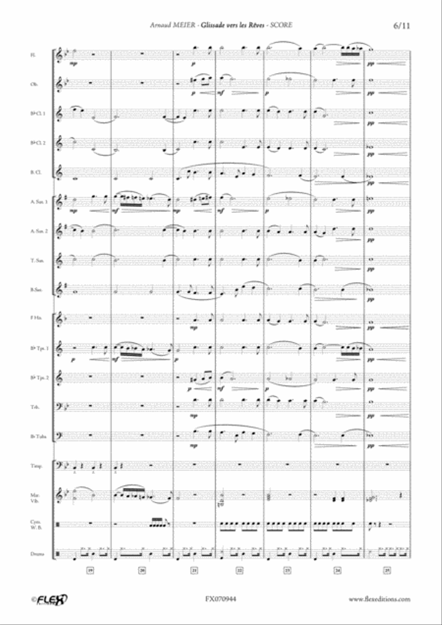 Glissades vers les reves Glissades vers les reves Concert Band scores gallery preview page 6