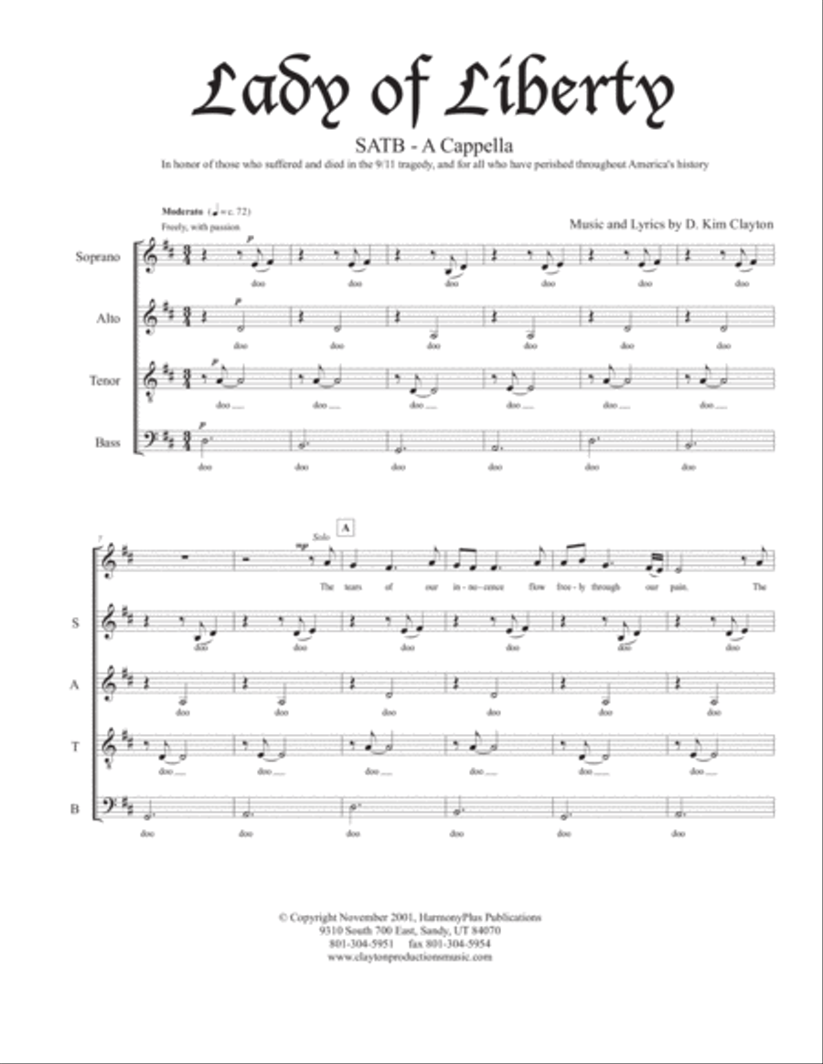 Lady of Liberty 4-Part scores gallery preview page 2