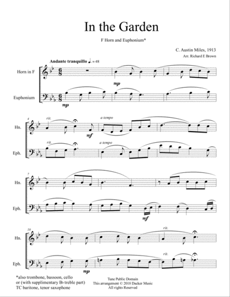 In the Garden Brass Duet scores gallery preview page 2