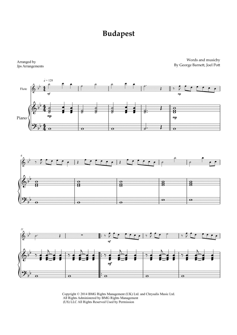 Budapest Flute scores gallery preview page 1