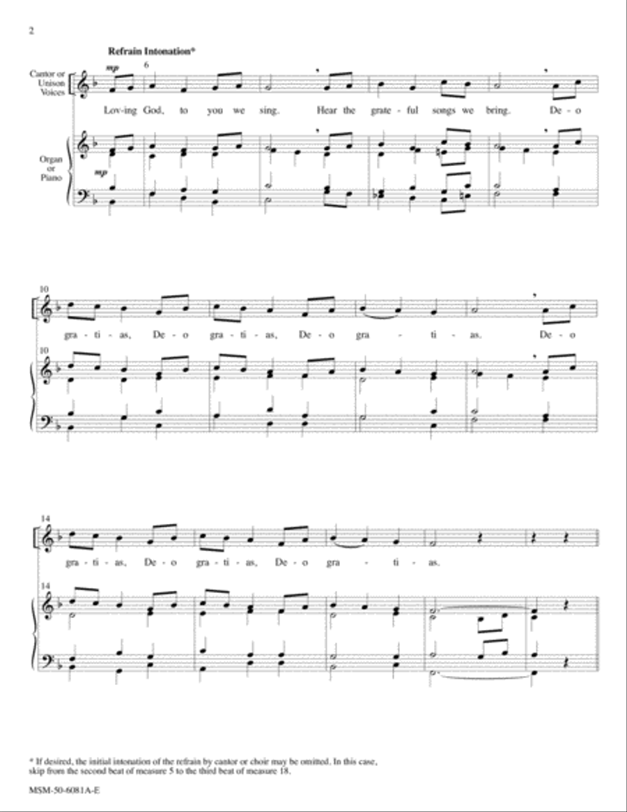 Deo gratias (Thanks Be to God) Choir scores gallery preview page 2