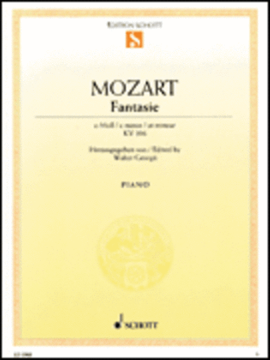 Fantasy No. 19 in C Minor, KV 396 Piano Solo scores gallery preview page 1