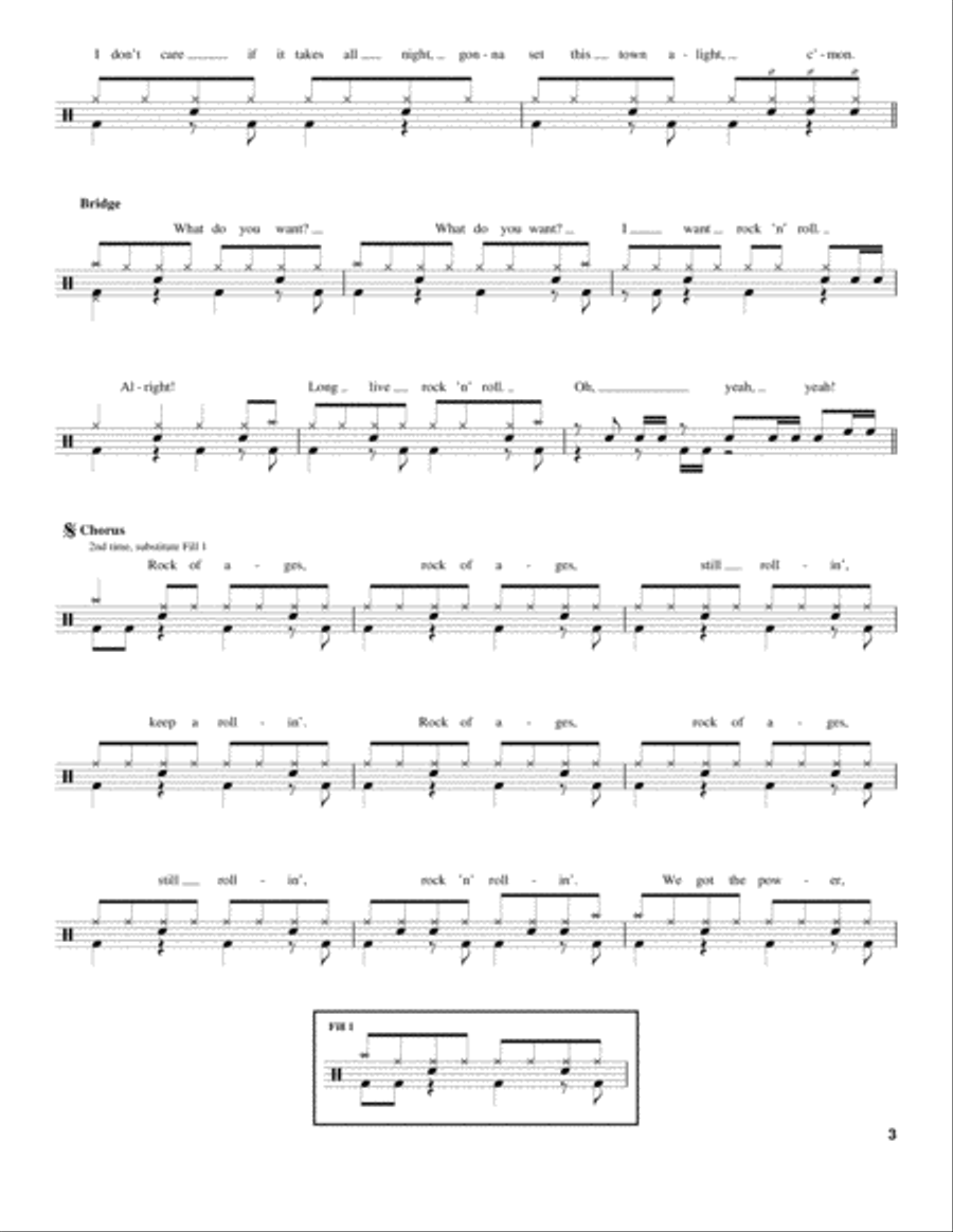 Rock Of Ages Rock Of Ages Drum Set scores gallery preview page 3