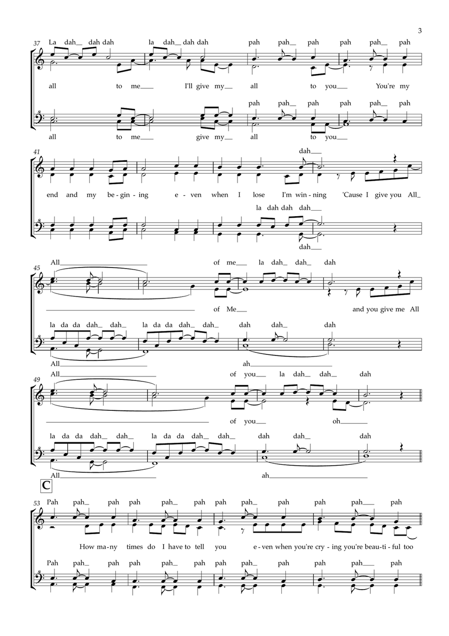 All Of Me SSAA scores gallery preview page 3