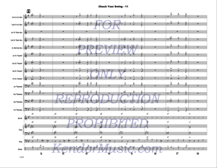 Check Your Swing Check Your Swing Jazz Ensemble scores gallery preview page 12