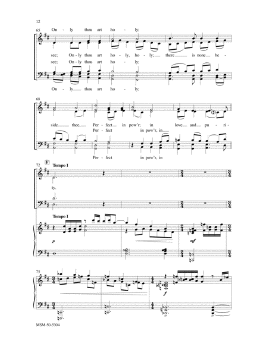 Holy, Holy, Holy Holy, Holy, Holy Divisi scores gallery preview page 8