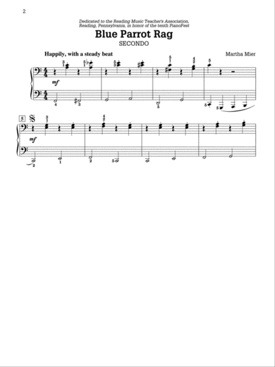 Blue Parrot Rag Small Ensemble scores gallery preview page 2