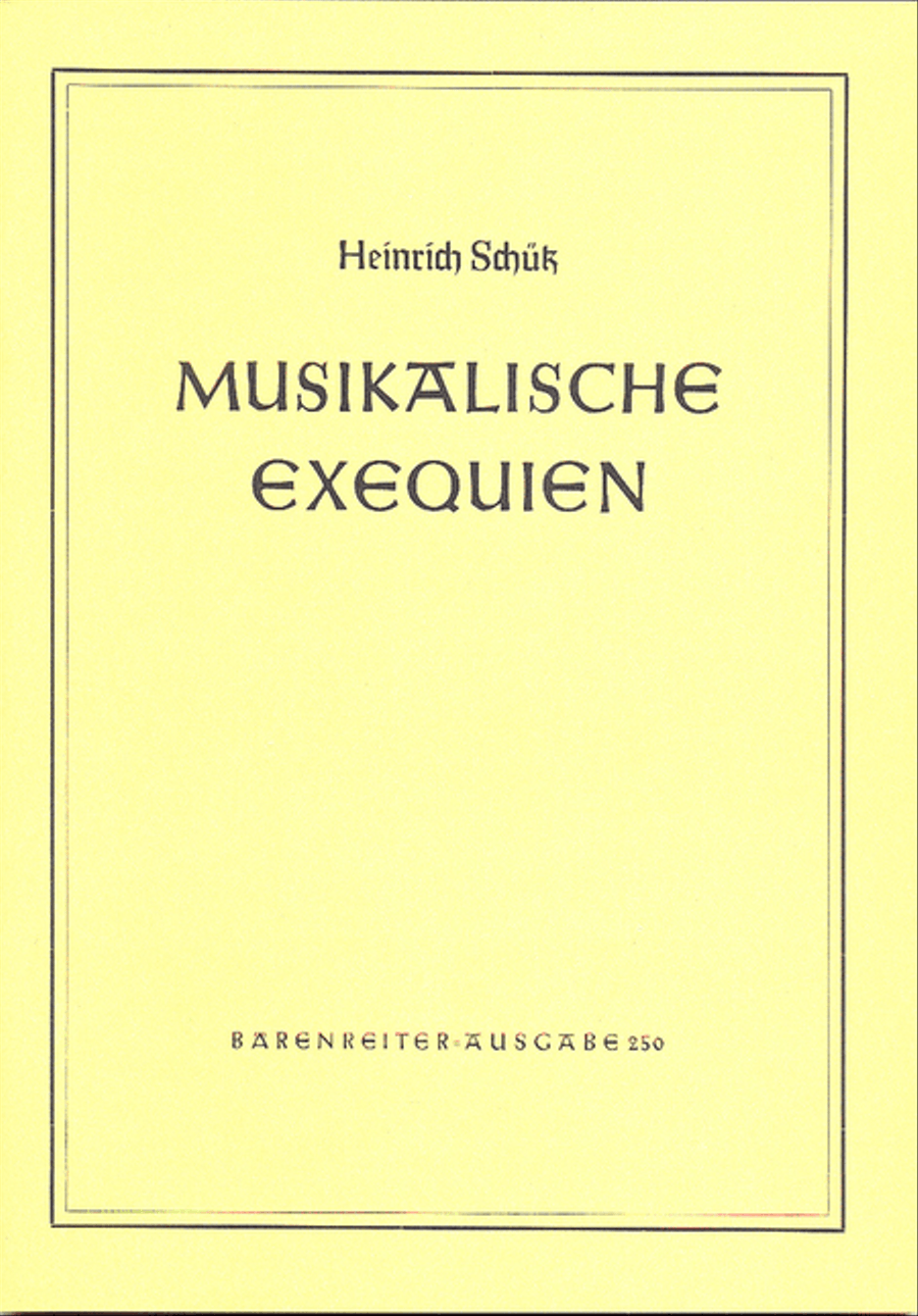 Musikalische Exequien für Solostimmen, Chor und Basso continuo SWV 279-281 Mixed Choir scores gallery preview page 1