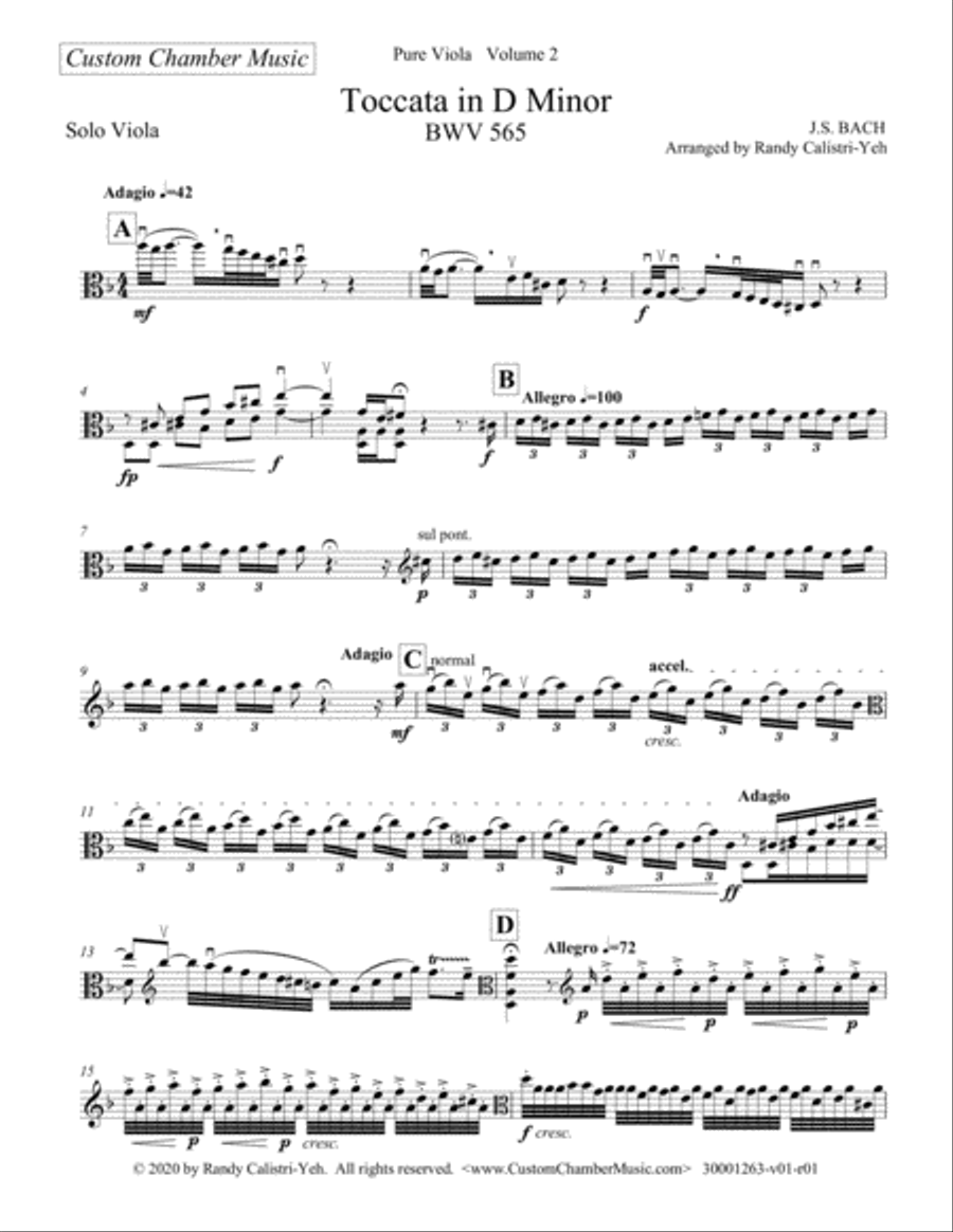 Pure Viola Volume 2: Ten More Concert Pieces for Unaccompanied Viola (solo viola) Viola Solo scores gallery preview page 5