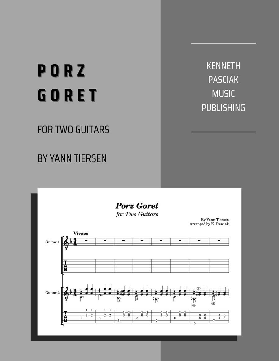 Porz Goret Acoustic Guitar scores gallery preview page 1