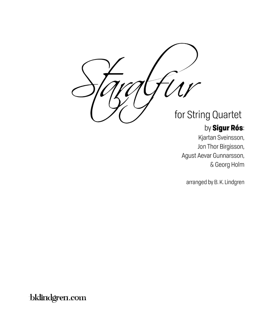 Starálfur Starálfur String Quartet scores gallery preview page 1