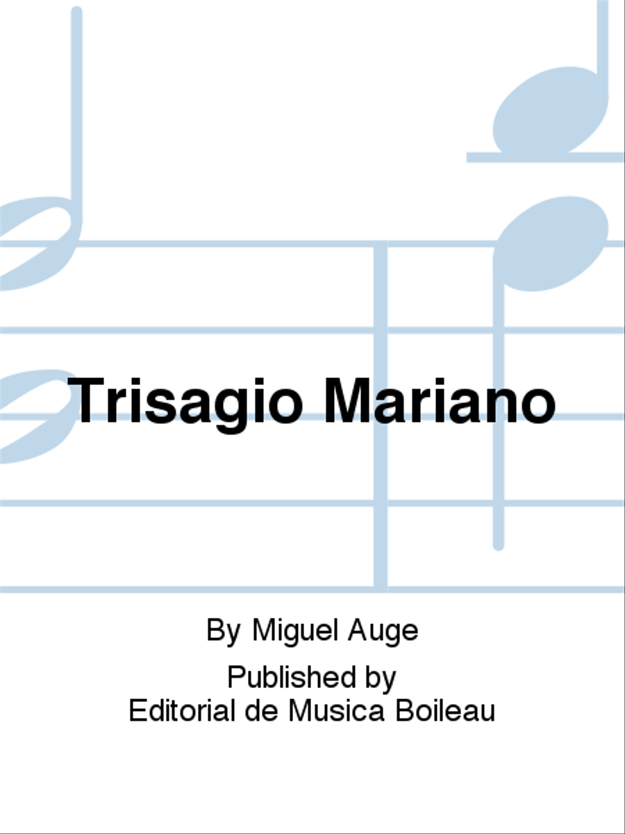 Trisagio Mariano Trisagio Mariano Voice scores gallery preview page 1