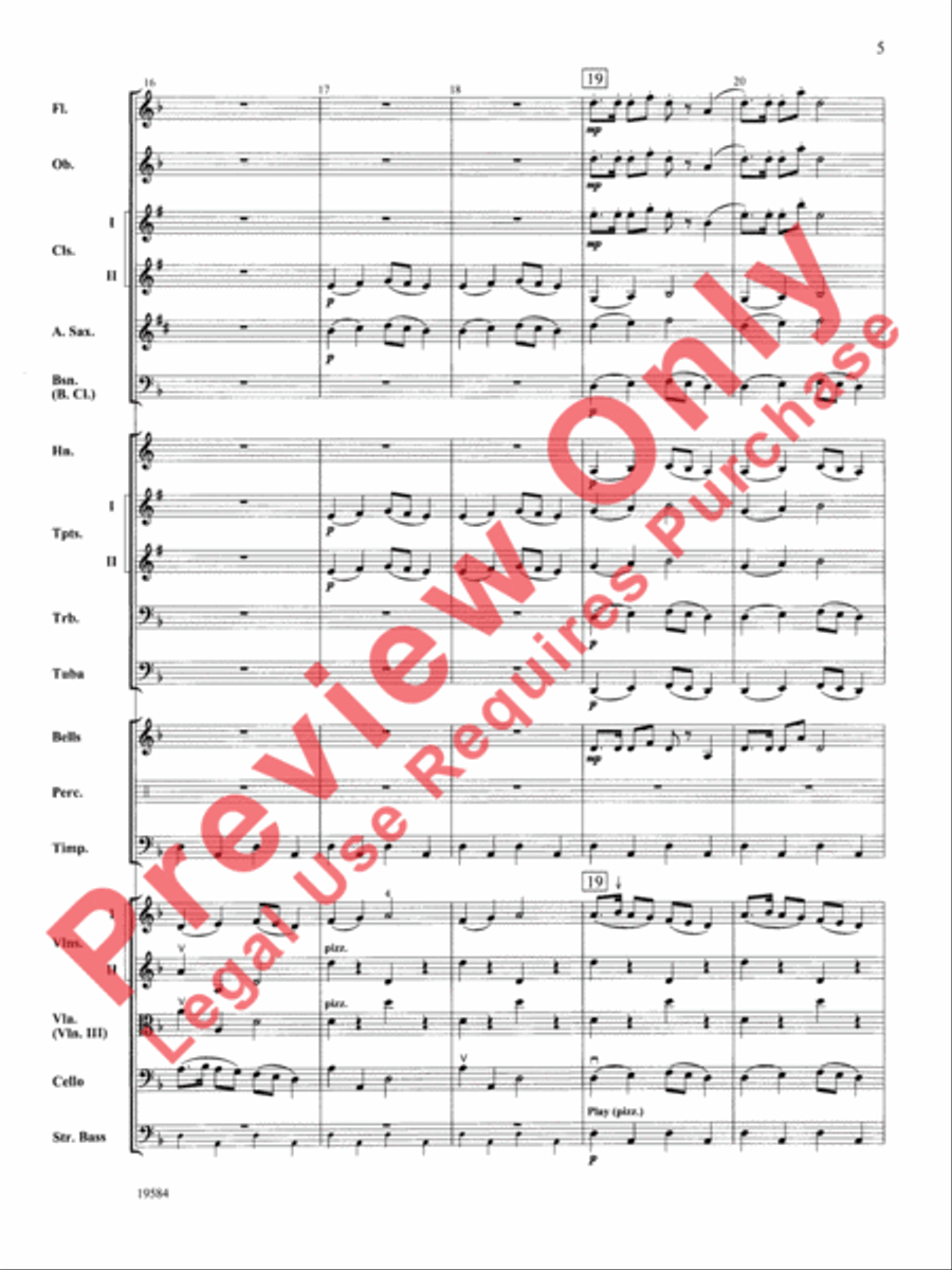Symphony No. 1, 3rd Movement Full Orchestra scores gallery preview page 6