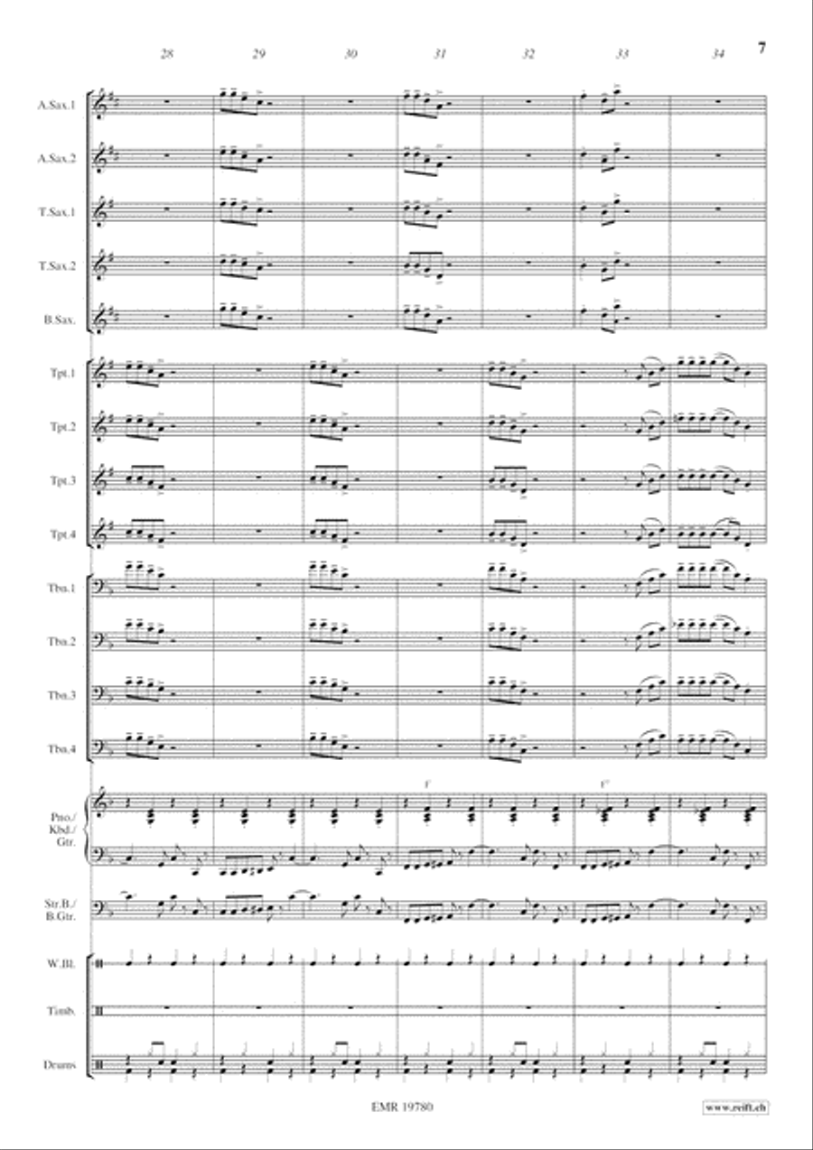 Caribbean Sunshine Caribbean Sunshine Big Band scores gallery preview page 8