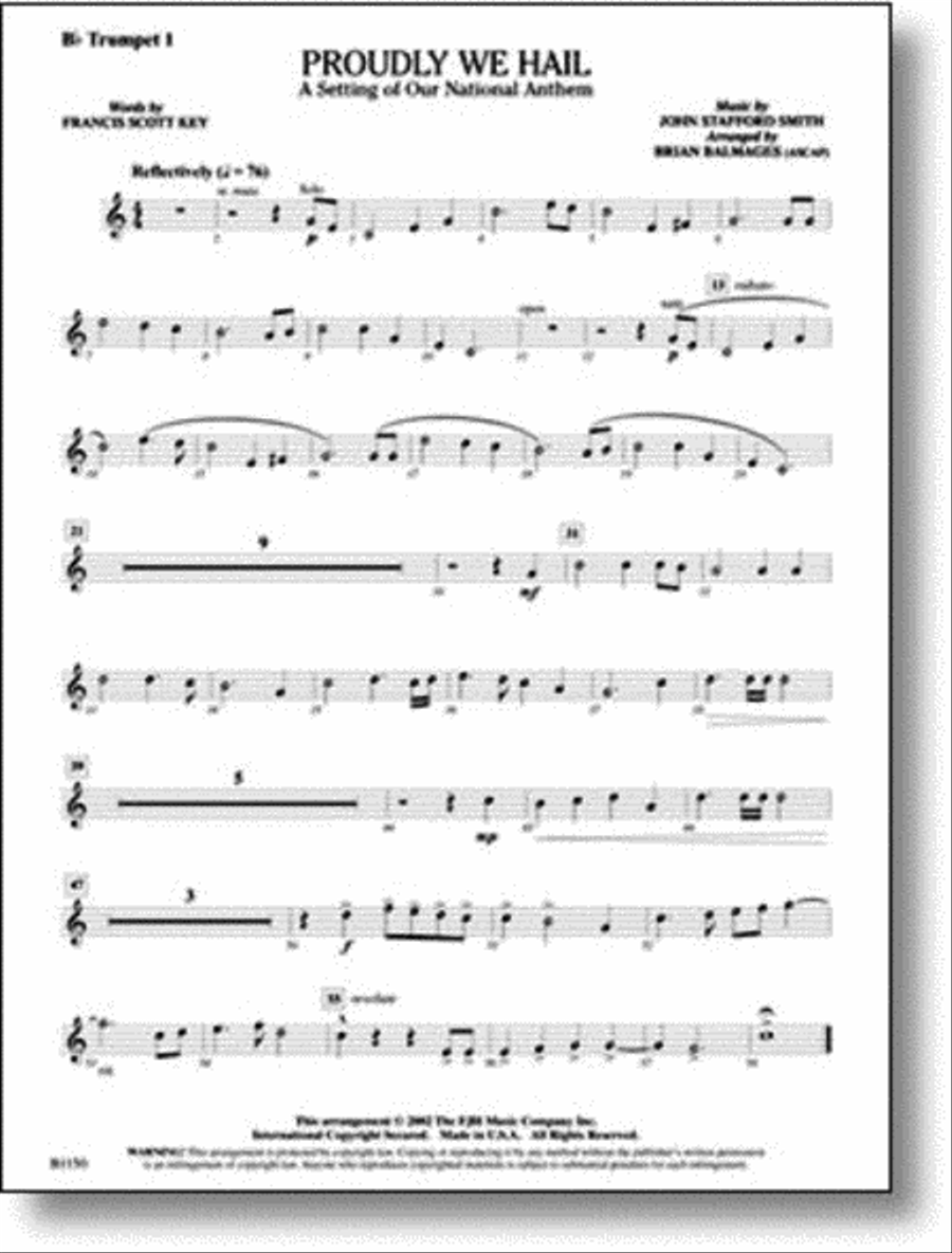 Proudly We Hail Concert Band scores gallery preview page 1