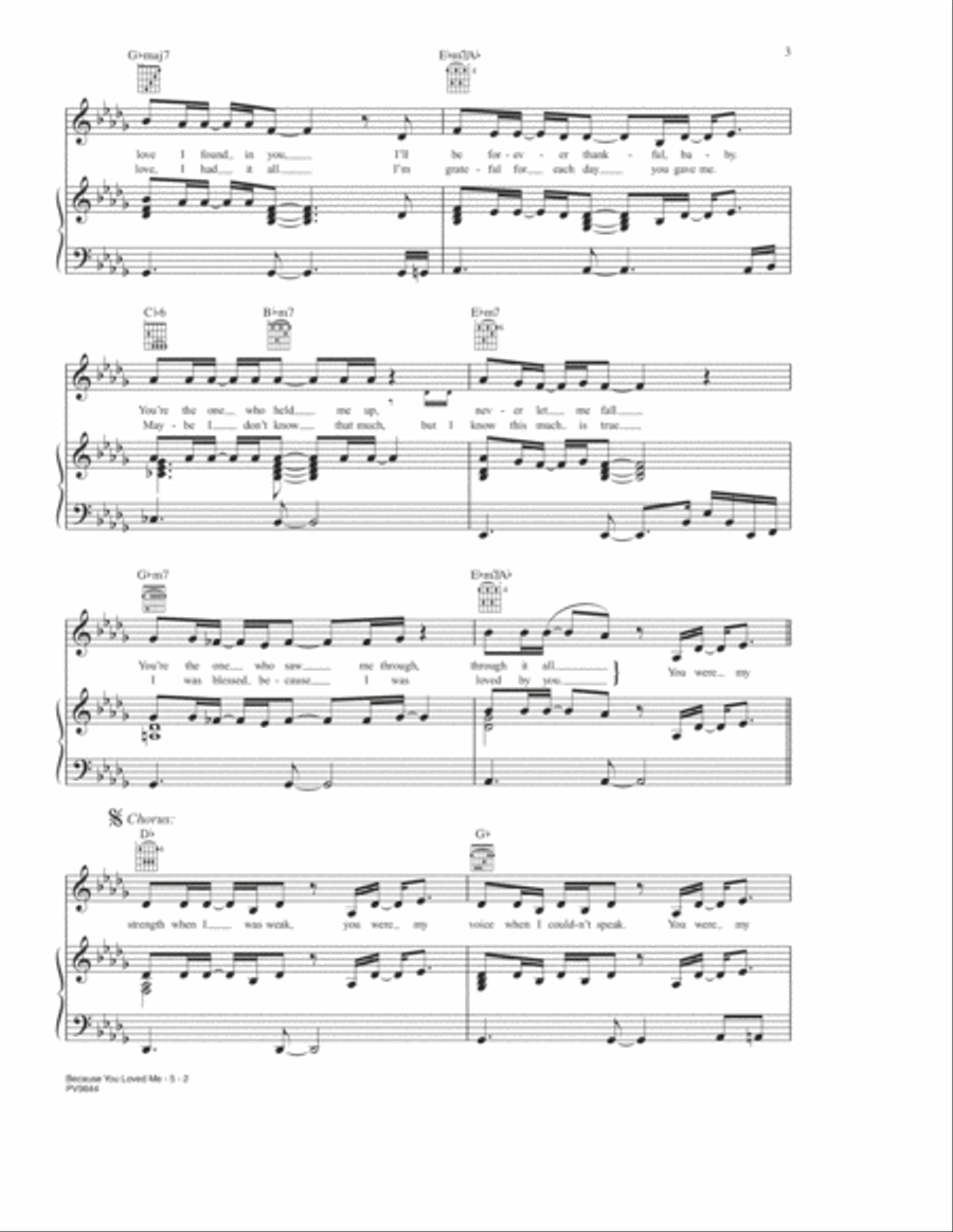Because You Loved Me (from 