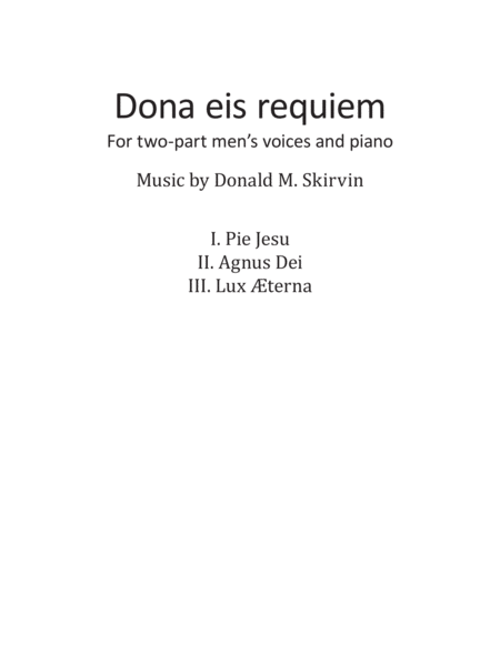 Dona eis requiem (two-part men's voices) image number null