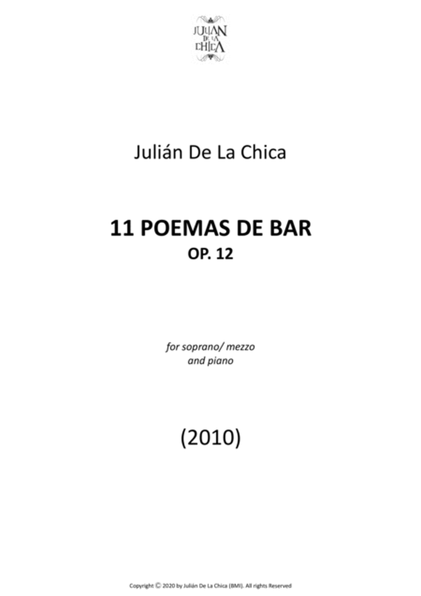 De La Chica: Poemas de bar, Op. 12