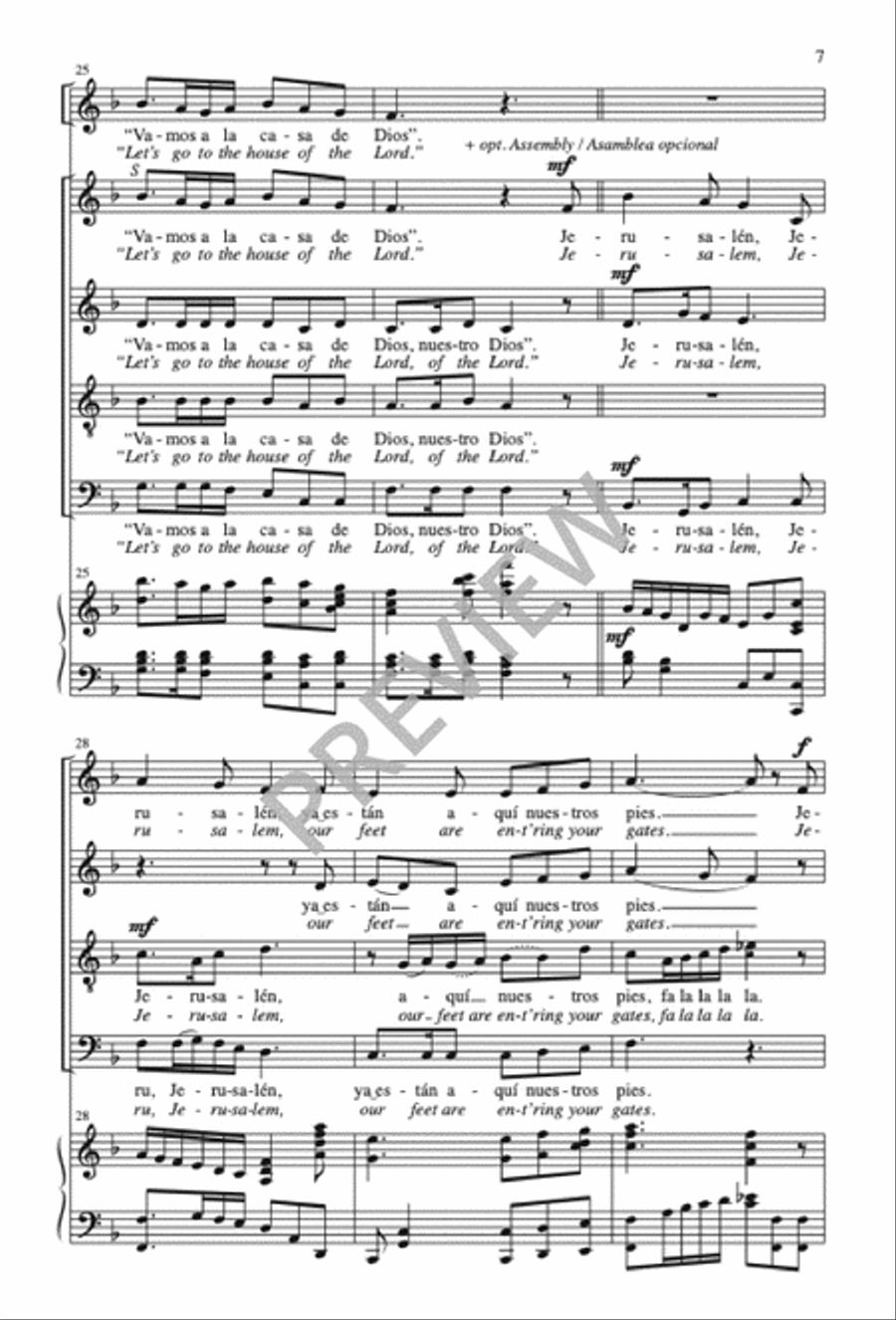 Me Alegré / I Was Glad 4-Part scores gallery preview page 8
