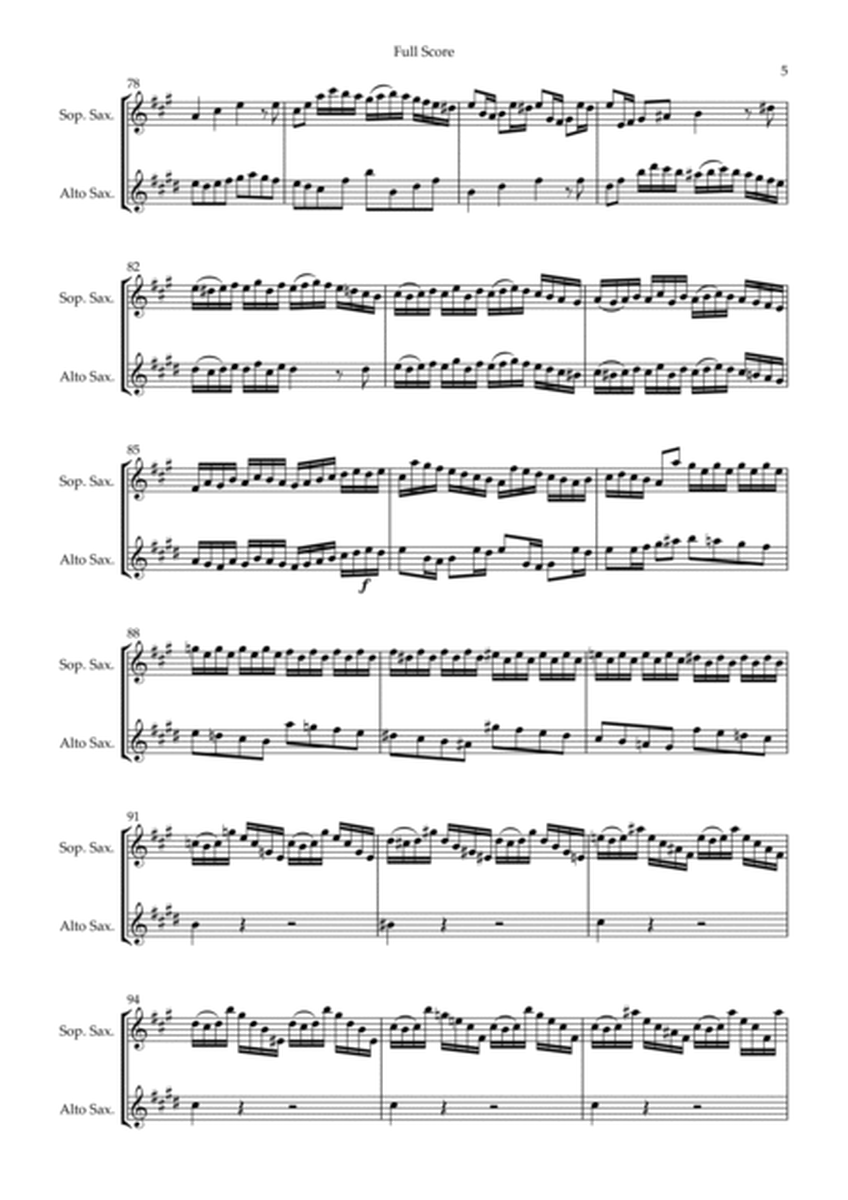 Brandenburg Concerto No. 3 in G major, BWV 1048 1st Mov. (J.S. Bach) for Saxophone Duo image number null