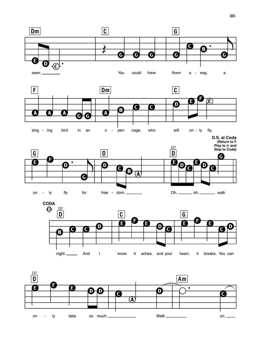 Walk On Electronic Keyboard scores gallery preview page 4