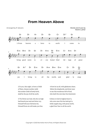 From Heaven Above (Key of G-Flat Major)