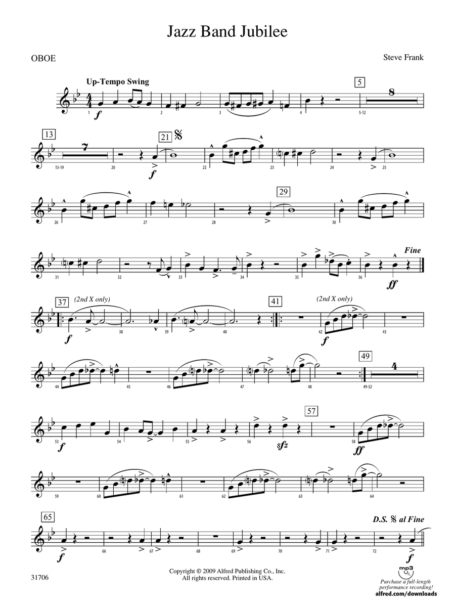 Jazz Band Jubilee: Oboe