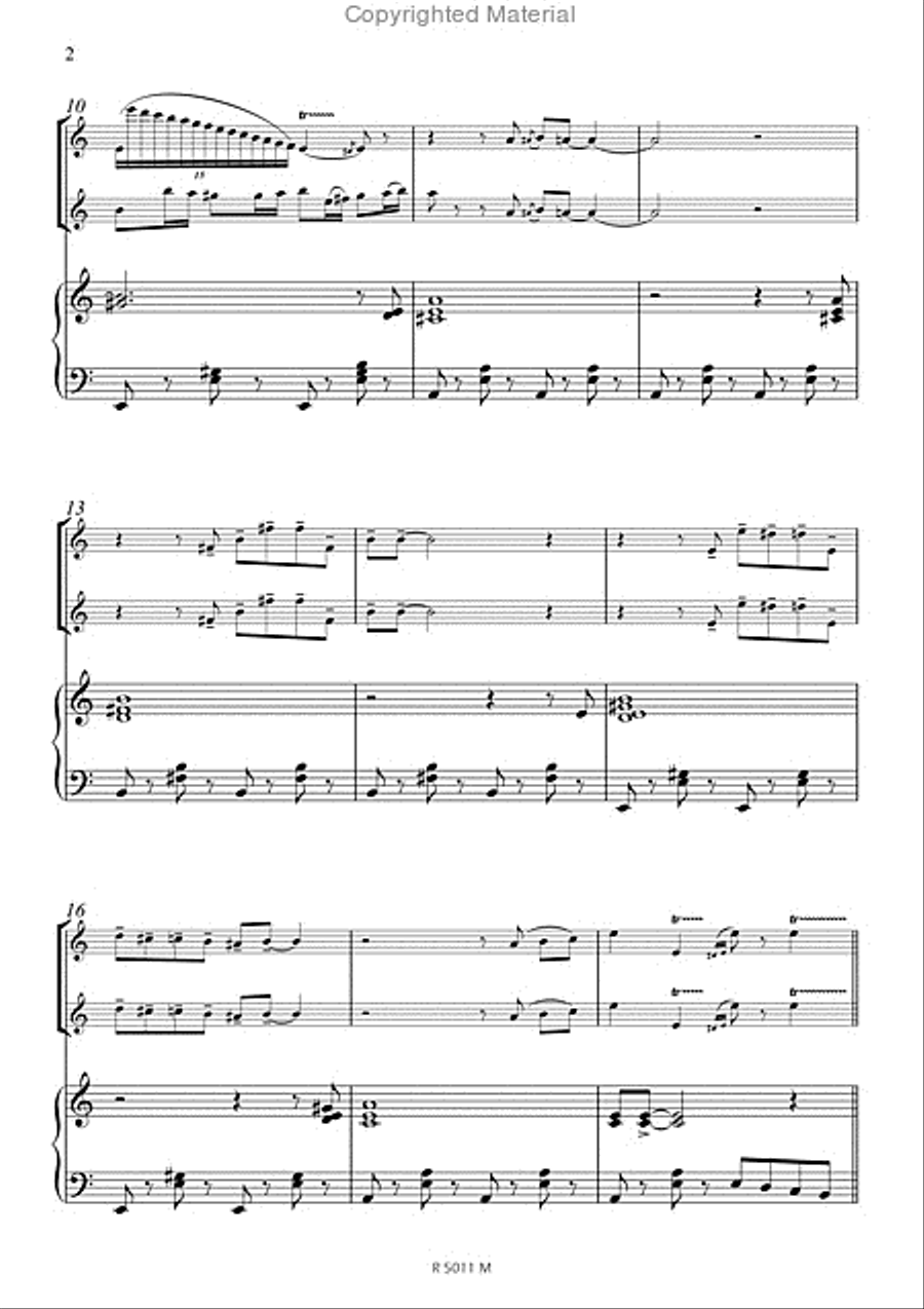 Il est 5 heures, Paris s'éveille, flûte solo Piano Accompaniment scores gallery preview page 3