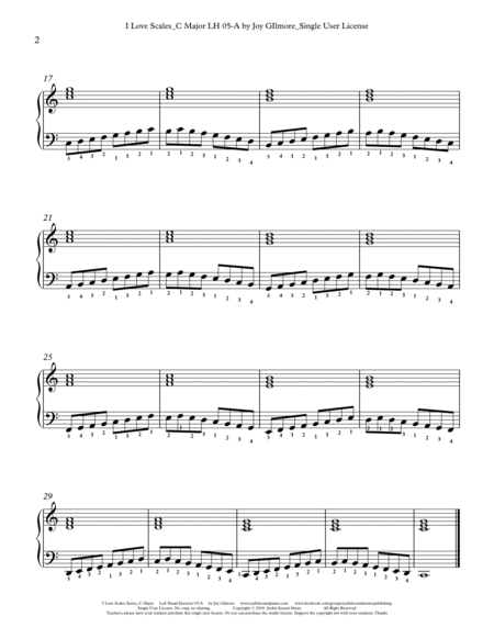 I Love Scales in C Major for the Left Hand Exercise 05 image number null