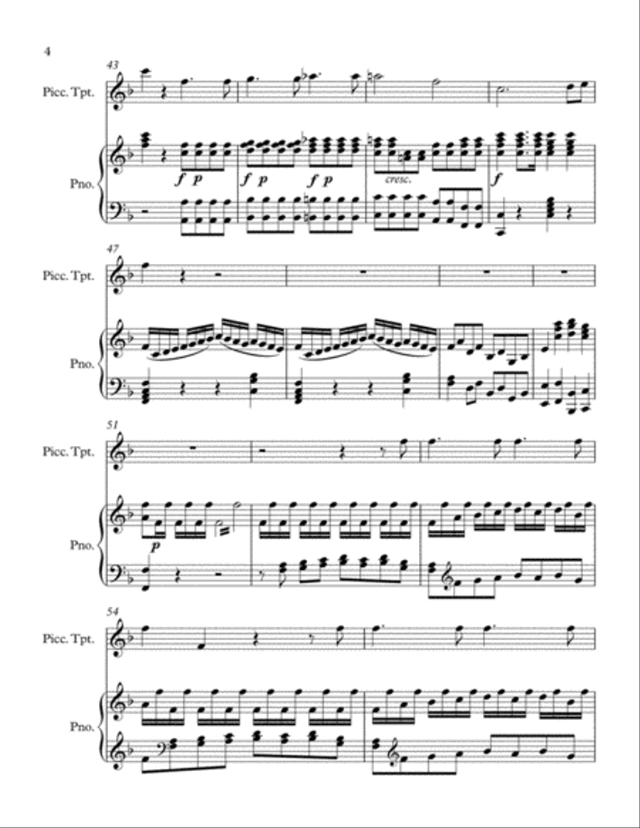 Queen of the Night Piccolo Trumpet scores gallery preview page 4