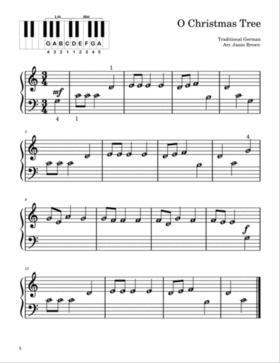 Christmas Collection, Beginner, Pre-Reading Piano Method scores gallery preview page 6