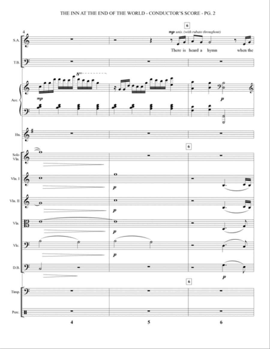 The Inn at the End of the World (arr. Heather Sorenson) - Full Score Choir scores gallery preview page 2