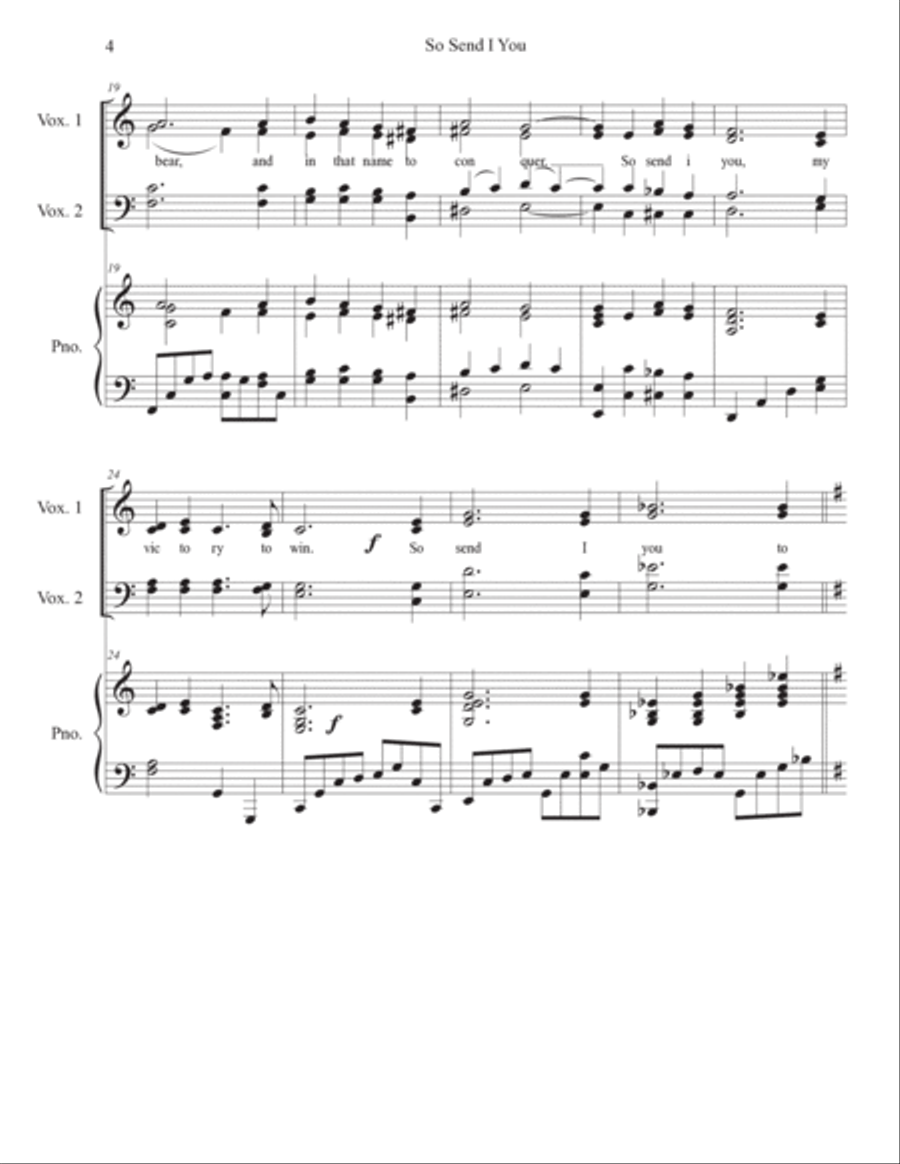So Send I You Choral SATB 4-Part scores gallery preview page 4