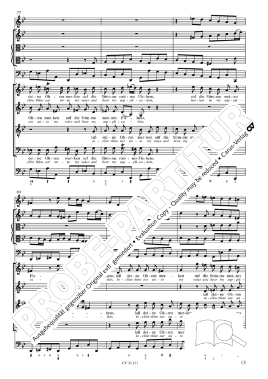 Form the deep, Lord, cried I, Lord, to Thee (Aus der Tiefe rufe ich, Herr, zu dir) 4-Part scores gallery preview page 14