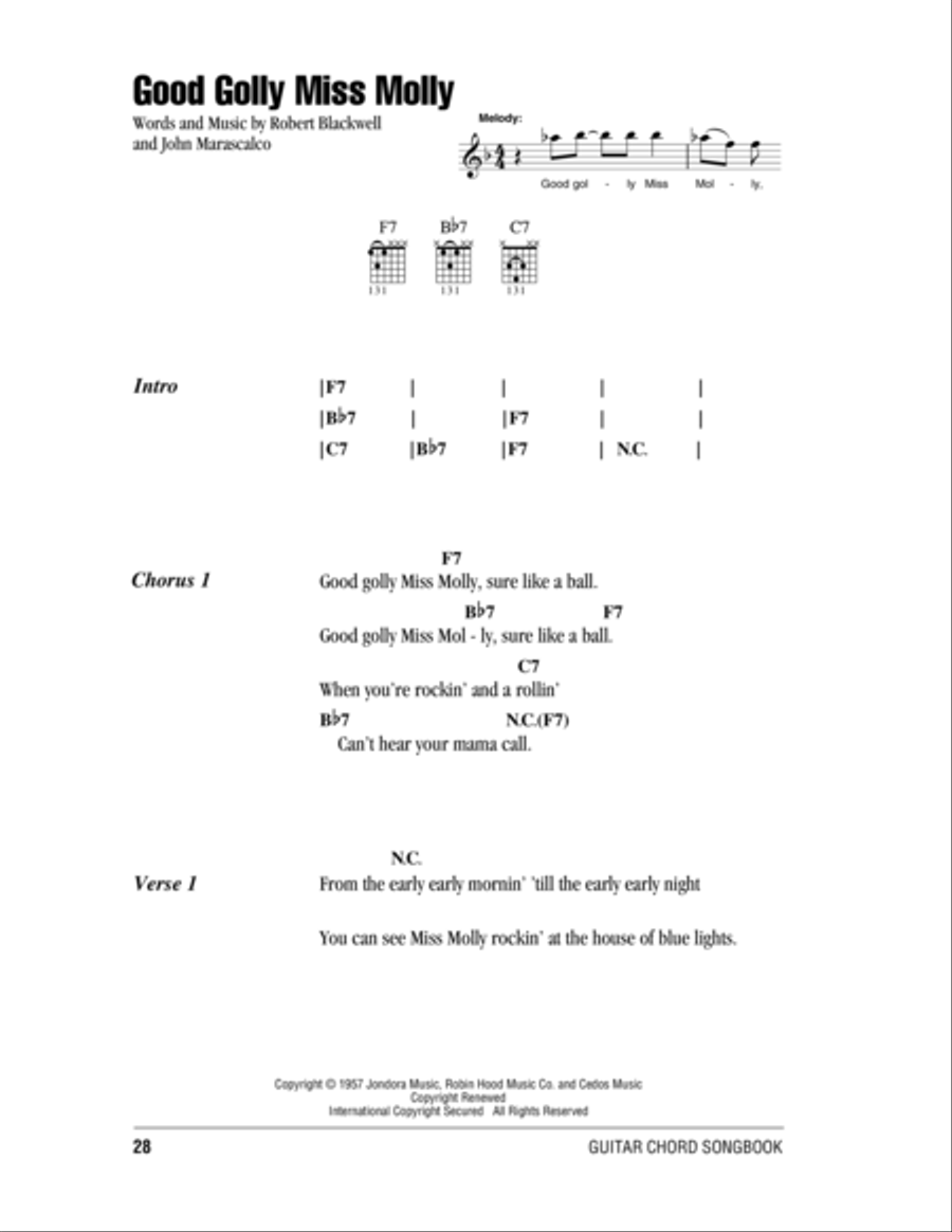 Good Golly Miss Molly Good Golly Miss Molly Acoustic Guitar scores gallery preview page 1