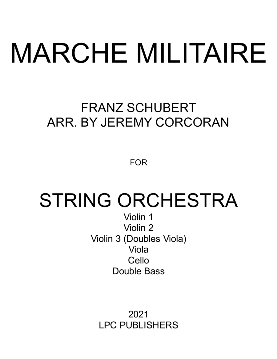 Marche Militaire for String Orchestra image number null