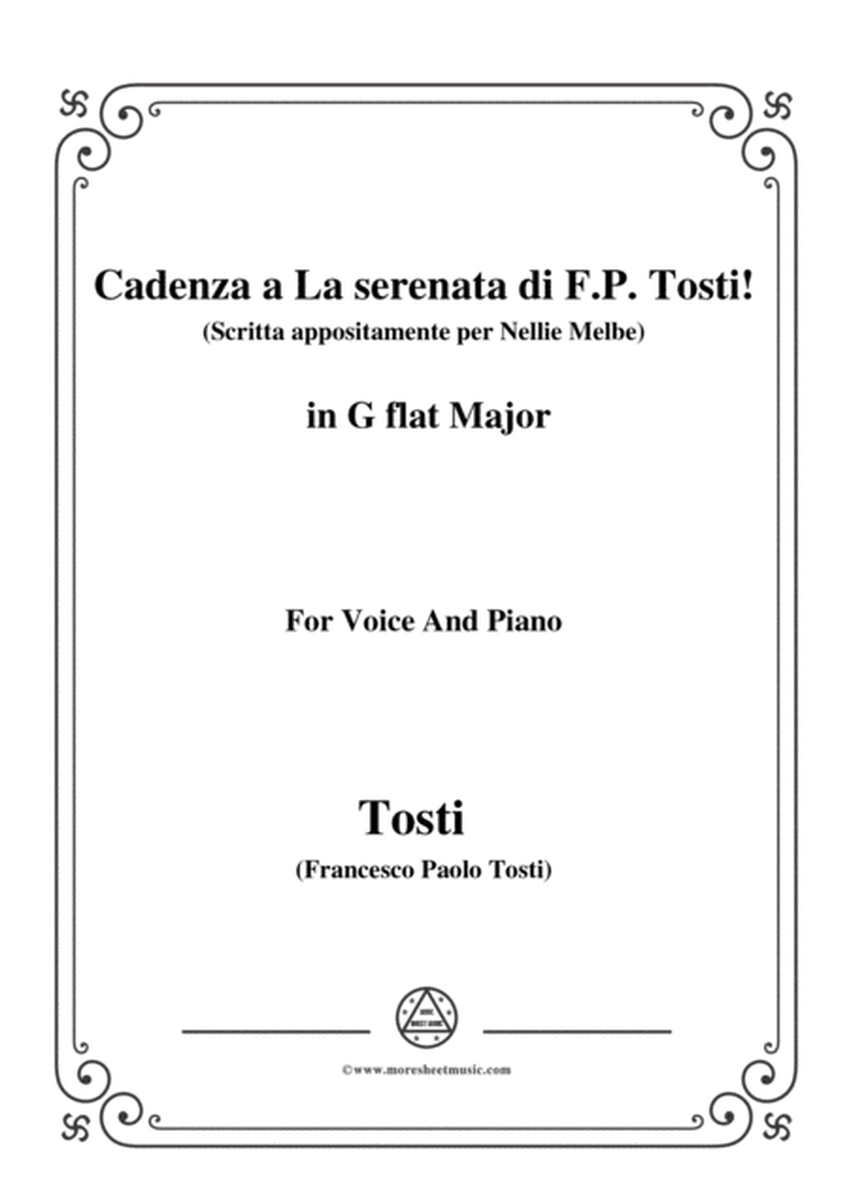 Tosti-Cadenza a La serenata(Scritta appositamente per Nellie Melbe) in G flat Major,for Voice and Pi image number null