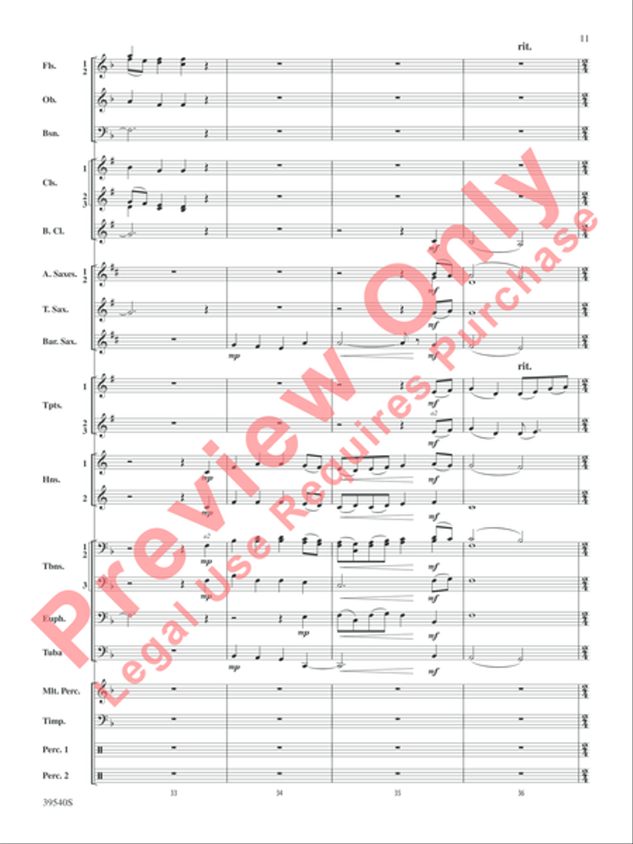 Carols from the British Isles Concert Band scores gallery preview page 12
