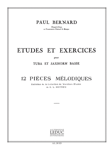 Bernard P. 12 Pieces Melodiques Volume 1 Tuba Book