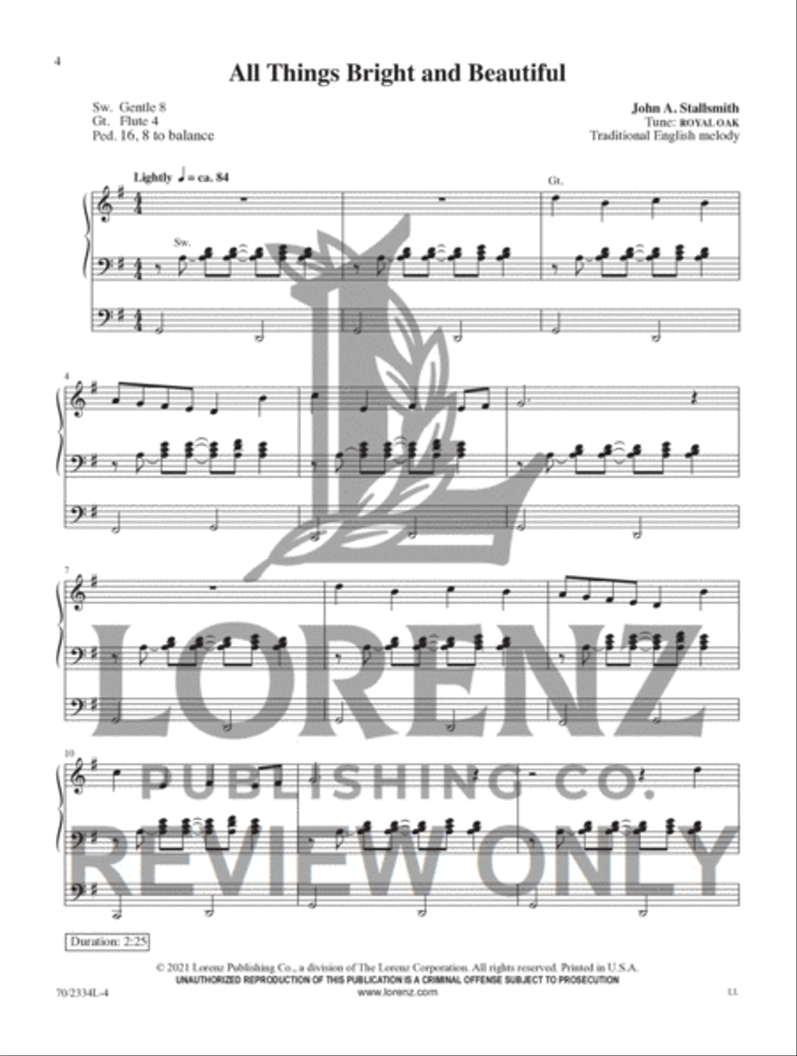 Jazzy Hymn Settings for Organ Organ Accompaniment scores gallery preview page 2