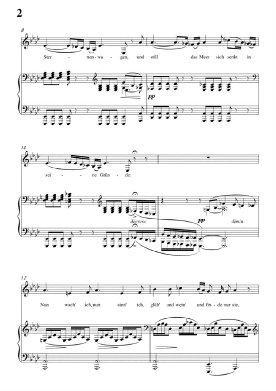Schubert-Sonnet III in bA for Vocal and Piano Voice scores gallery preview page 3
