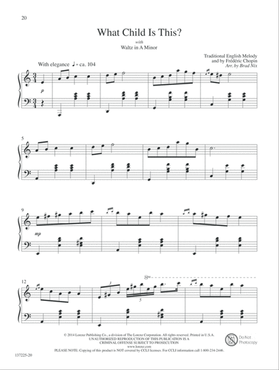 Born the King of Angels Piano Solo scores gallery preview page 15