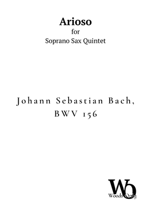 Book cover for Arioso by Bach for Soprano Sax Quintet