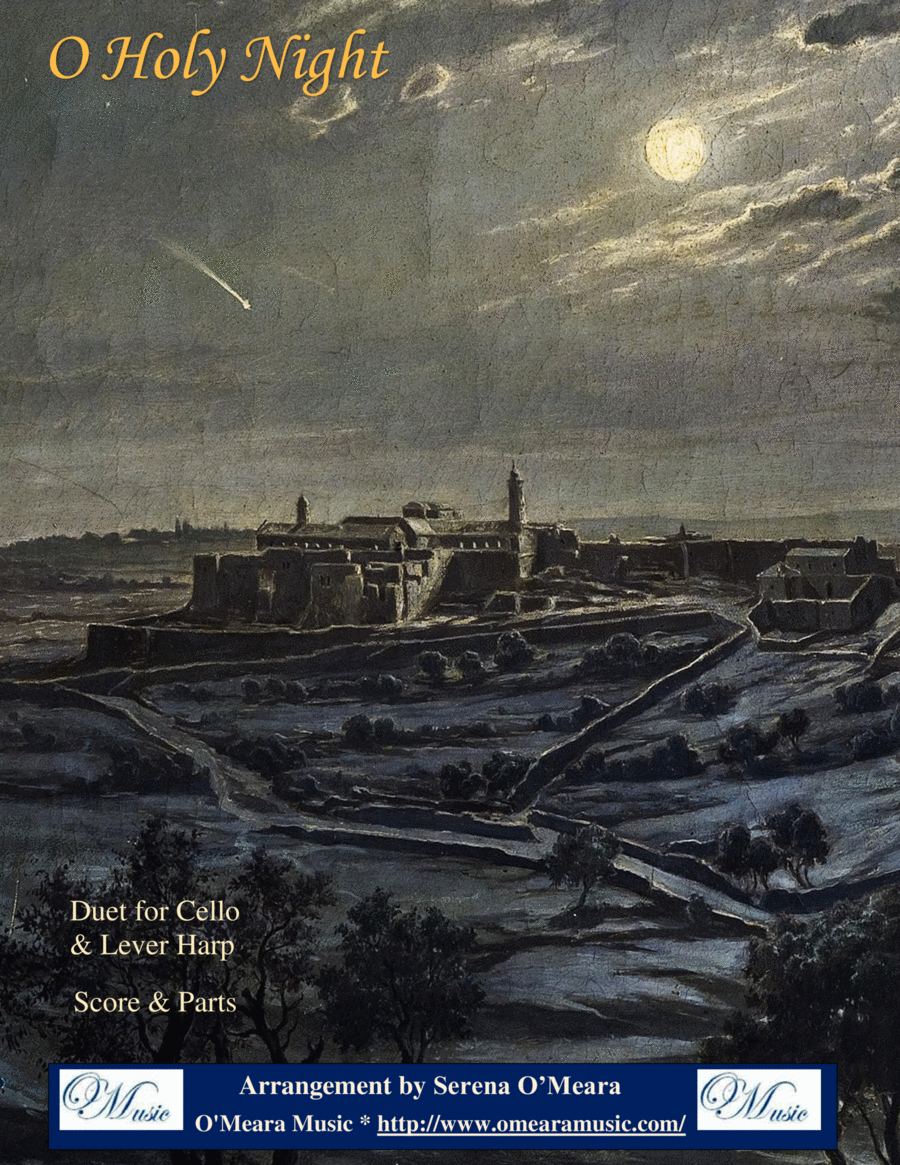 O Holy Night, Duet for Cello & Lever Harp String Duet scores gallery preview page 1
