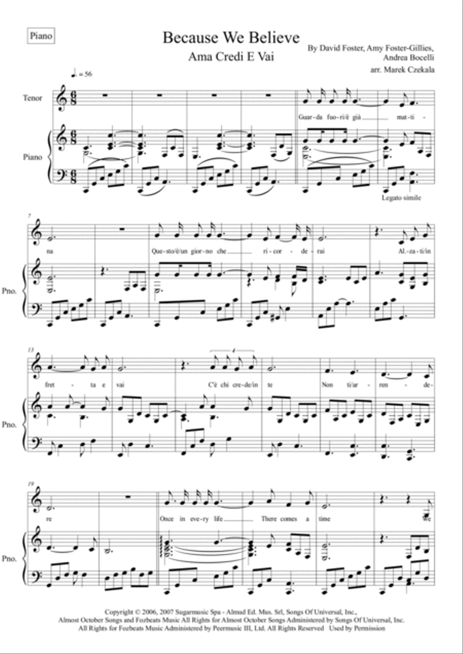 Because We Believe Because We Believe Voice scores gallery preview page 2