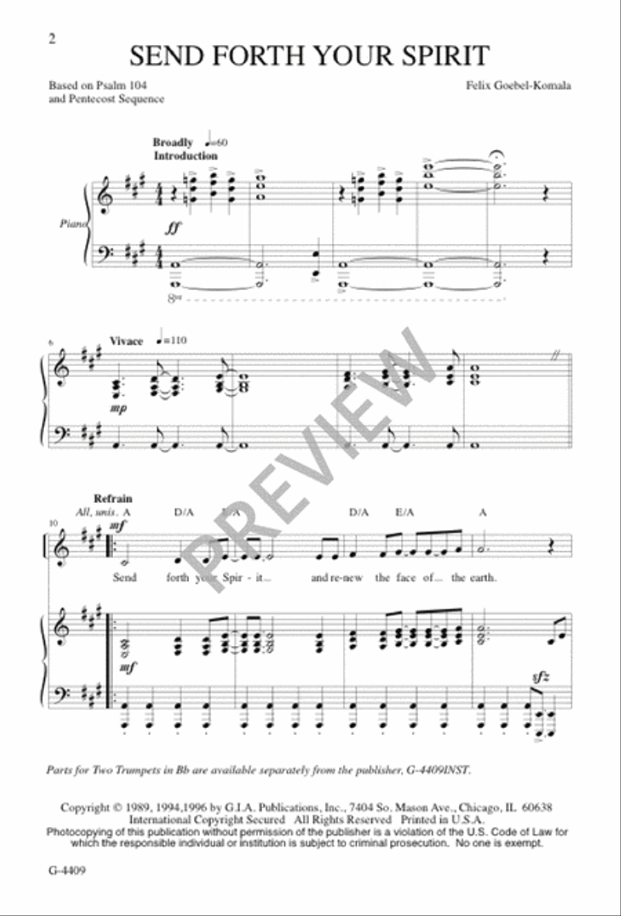 Send Forth Your Spirit 4-Part scores gallery preview page 3