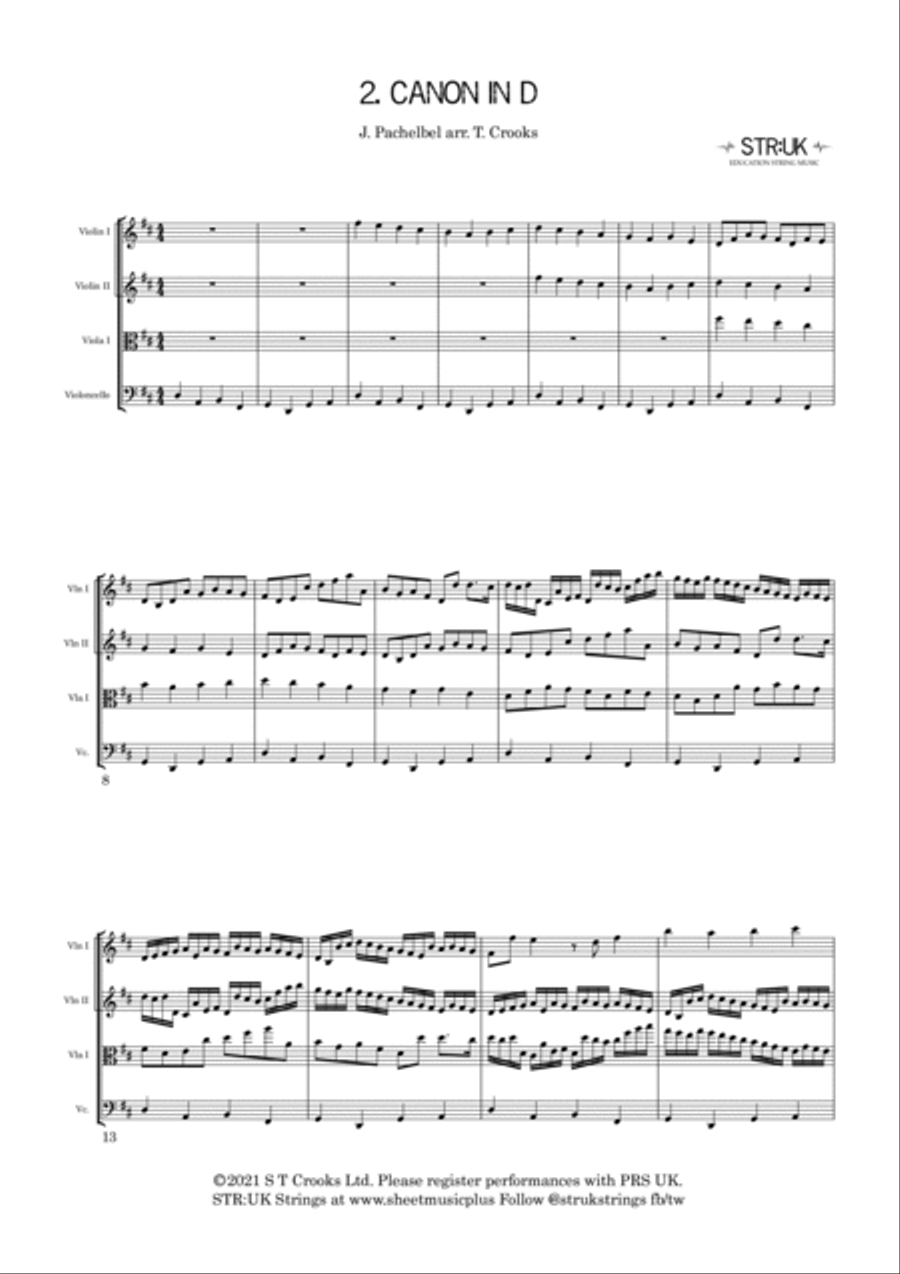 Wedding Classics for Quartet - Score (STR:UK Strings) String Quartet scores gallery preview page 4