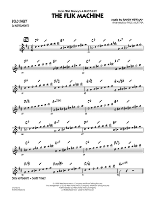 The Flik Machine (from A Bug's Life) - Eb Solo Sheet